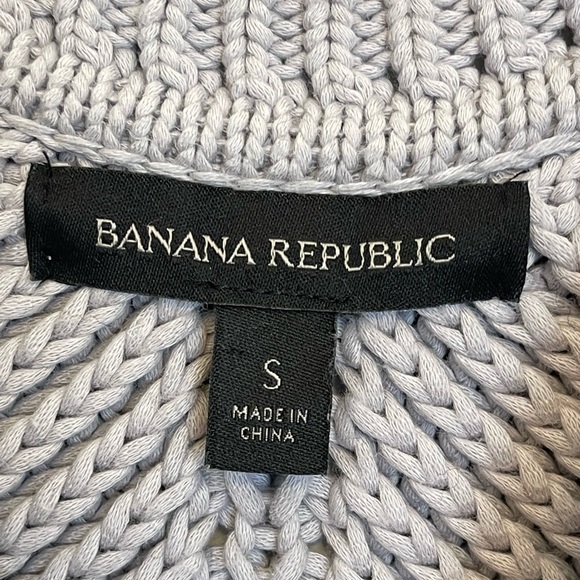 Banana Republic Chunky Knit Short Sleeves Heavy Gray Sweater Size Small - Picture 7 of 11